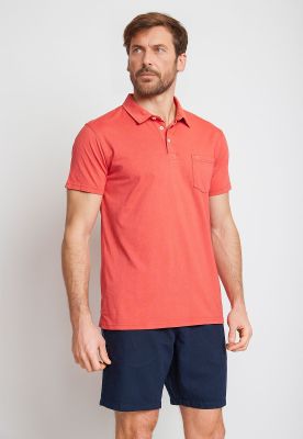 Polera Hombre Algodón Polo Slim Marc Coral