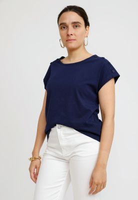 Polera Mujer Bilbao Algodón Peruano Navy