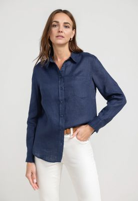 Blusa Mujer Cea Lino Navy