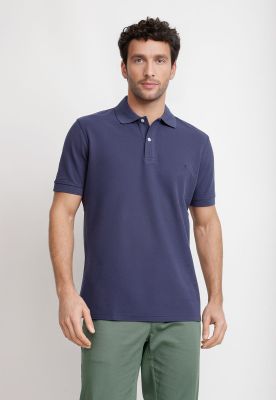 Polera Polo Pique Algodón Marini Azul Marino