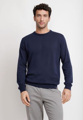 Sweater Cuello C Algodón Phelps Azul Marino