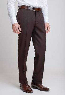 Pantalón Formal Hombre Regular Fit Executive  Café