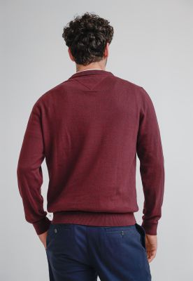 Imagen 2 del producto Sweater Hombre Cuello V Parrot Burdeo