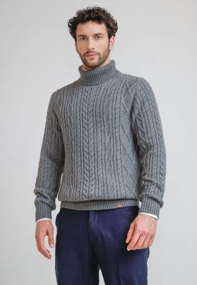 Sweater Hombre Cuello Alto Polaris Beige