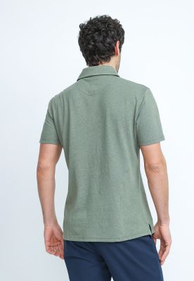 Imagen 2 del producto Polera Polo Lino Algodón Morrís Verde