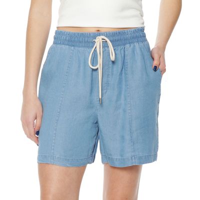 Short Lyocell Tiro Alto Pretina Elasticada Con Cordon