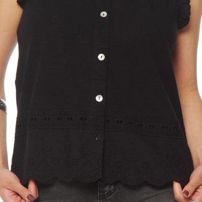 Imagen 2 del producto Polera Sin Manga Solida Con Aplicacion En Escote Y Sisa