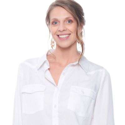 Imagen 2 del producto Blusa Manga Larga Lyocell Abotonada En Delantero Con Bolsillos