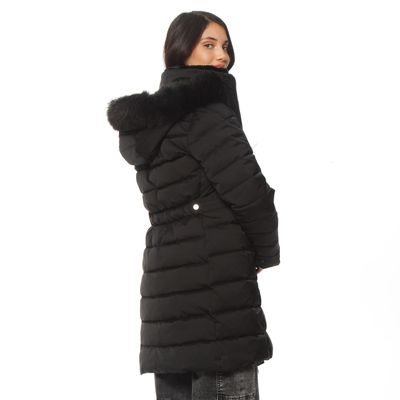 Imagen 2 del producto Parka Larga Con Cierre Manga Larga Con Aplicacion En Capucha