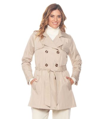 Trench Manga Larga  Con Lazo En Cintura