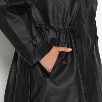 Imagen 2 del producto Chaqueta Manga Larga Con Capucha Cintura Ajustable Y Bolsillos