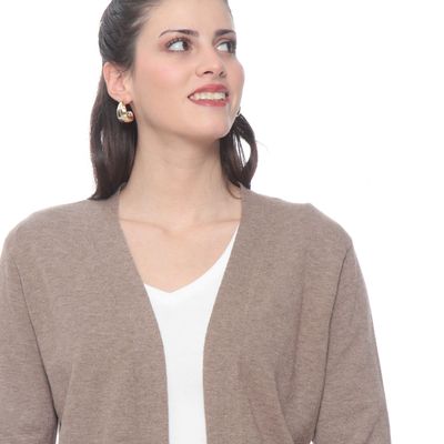 Imagen 2 del producto Chaleco Manga Larga Solido Abierto En Delantero