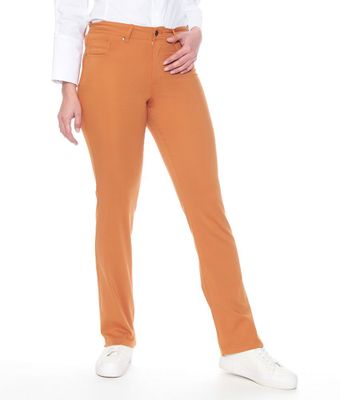 Pantalon Recto Pretina Basica Con Un  Boton