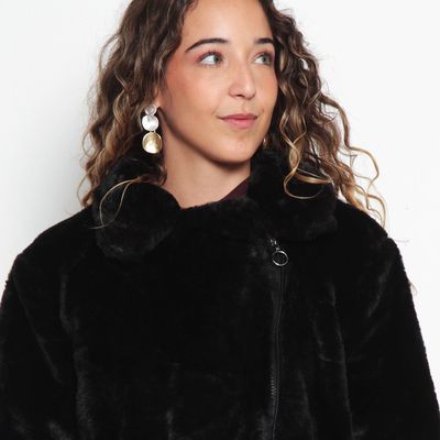 Imagen 2 del producto Chaqueta Manga Larga Piel Ecologica Con Cierre Y Bolsillos