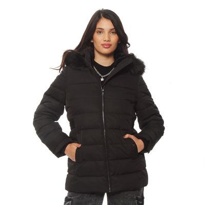 Imagen 1 del producto Parka Manga Larga Con Aplicacion En Capucha Con Cierre En Delantero