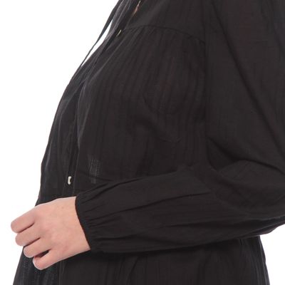 Imagen 2 del producto Blusa Manga Larga Solida Con Lazo En Delantero