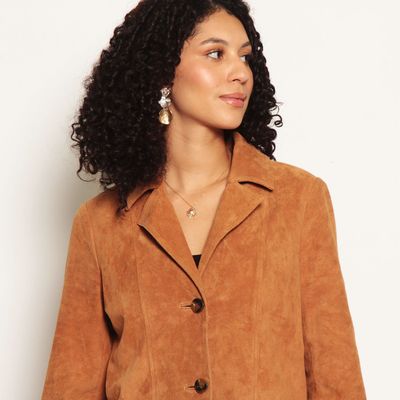 Imagen 2 del producto Abrigo Manga Larga Cuero Con Broche