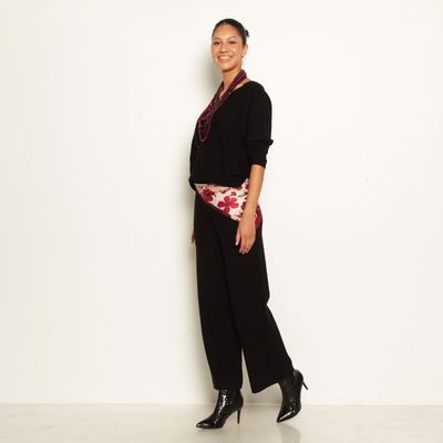 Imagen 2 del producto Conjunto Tejido Sweater Y Pantalon Wide Leg Tiro Alto Pretina Elastica