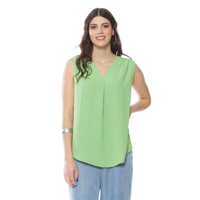 Blusa Sin Manga Escote V