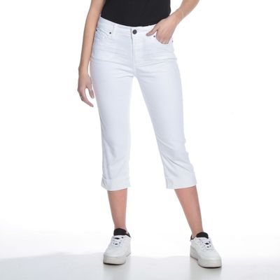Imagen 1 del producto Pantalon Pitillo Crop Con Basta Roll Up Pretina Basica Un Boton