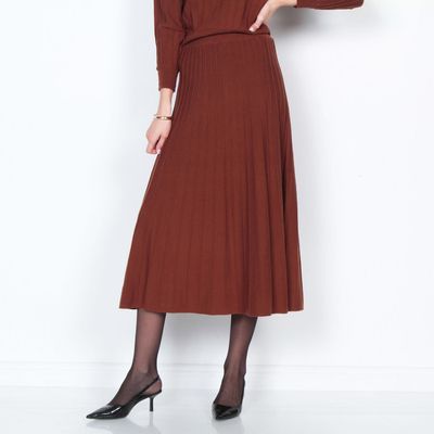 Imagen 1 del producto Falda Tejida Solida Con Cintura Elasticada