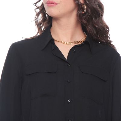 Imagen 2 del producto Blusa M/l Abotonada En Delantero Y Bolsillos Con Tapeta