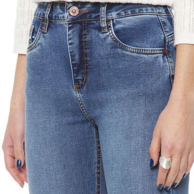 Imagen 2 del producto Jeans Flare Tiro  Alto Pretina Basica 1 Boton