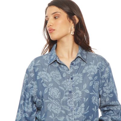 Imagen 2 del producto Blusa Manga Larga Lyocell Estampado