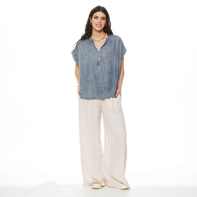 Imagen 2 del producto Blusa Manga Corta Lyocell Abotonada En Delantero