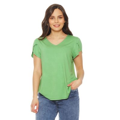 Imagen 1 del producto Polera Manga Corta Con Corte Y Escote V