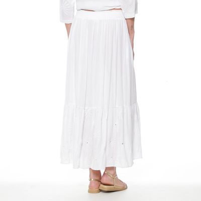 Imagen 2 del producto Falda Con Brodery En Faldon Y Cintura Elasticada