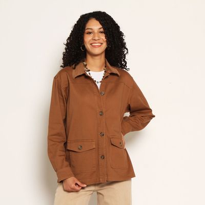 Imagen 2 del producto Chaqueta Manga Larga Gabardina Con Bolsillos Y Cuello