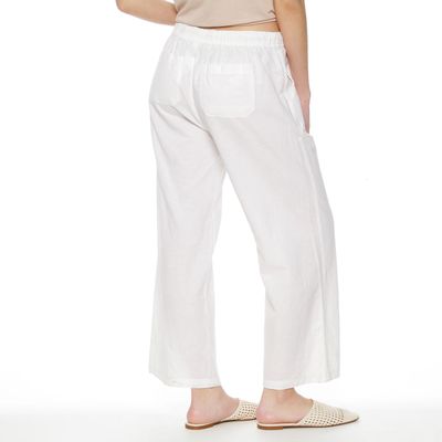 Imagen 2 del producto Pantalon Crop  Lino Tiro Alto Pretina Elasticada