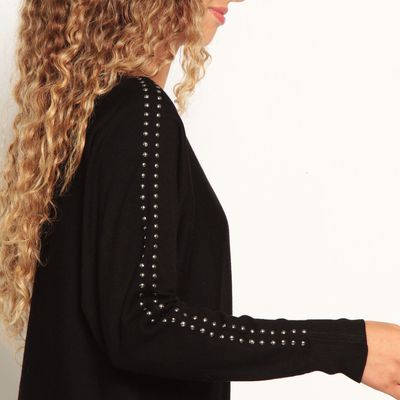 Imagen 2 del producto Sweater Manga Larga Escote V Con Aplicacion En Cuello