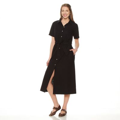 Imagen 2 del producto Vestido Camisero Manga Corta  Con Lazo En Cintura