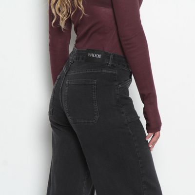 Imagen 2 del producto Jeans Wide Cargo Tiro Medio Pretina Basica   Un Boton