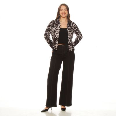 Imagen 2 del producto Chaqueta Animal Print Manga Larga Botonado En Delantero