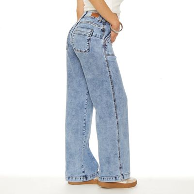 Imagen 2 del producto Jeans Cargo Recto Tiro Alto Pretina Basica 1 Boton