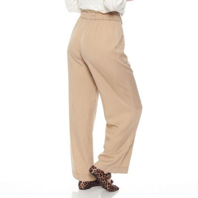 Imagen 2 del producto Pantalon Lyocell Wide Leg Tiro Alto Pretina Elasticada Con Lazo