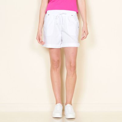 Imagen 1 del producto Short Solido Con Cintura Elasticada Y Lazo Roll Up