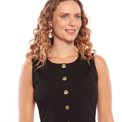 Imagen 2 del producto Vest Escote Redondo Y Botones Dorado