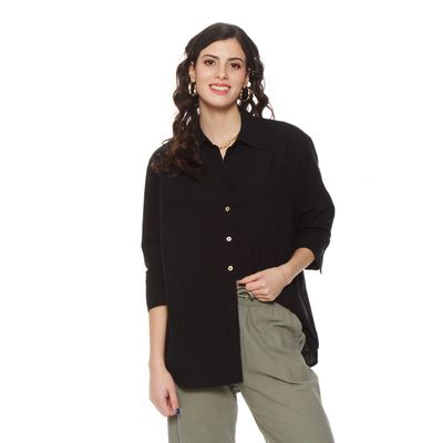 Imagen 1 del producto Blusa Manga Larga Lino Abotonada En Delantero