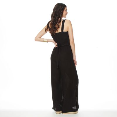 Imagen 2 del producto Enterito Sin Manga Lino Con Lazo En Cintura