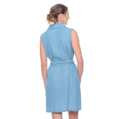 Imagen 2 del producto Vestido Sin Manga Liocell Con Lazo  En Cintura