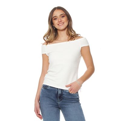 Polera Manga Corta  Hombro Descubierto