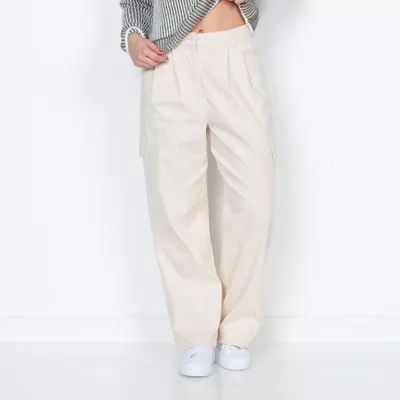 Pantalon Cargo Tiro Alto Pretina Basica 1 Boton