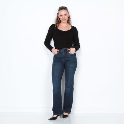 Imagen 2 del producto Jeans Tiro Alto 1 Boton Pretina Basica Recto