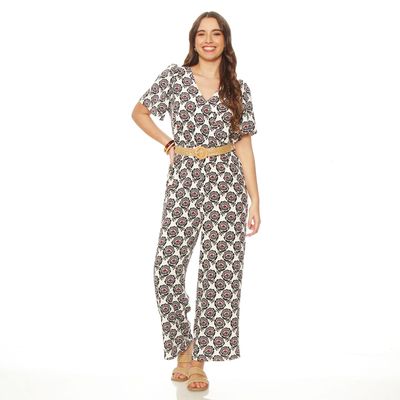 Imagen 2 del producto Enterito Sin Manga Estampado Con Cinturon