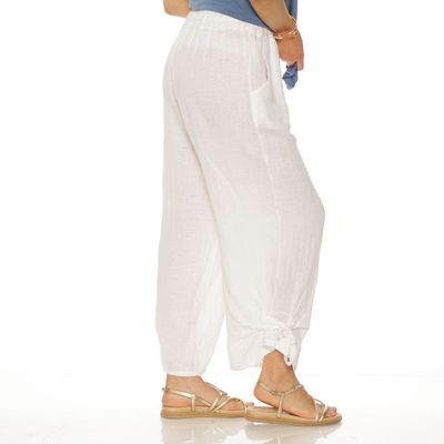 Imagen 2 del producto Pantalon Lino Basta Con  Amarras Pretina Elasticada