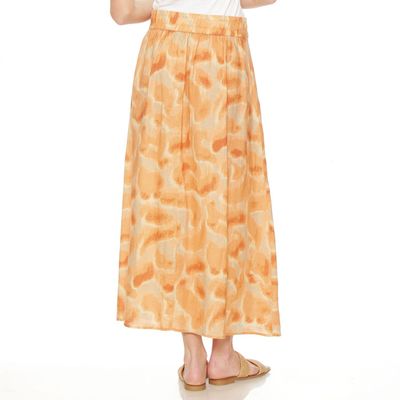 Imagen 2 del producto Falda Lino Estampado Con  Lazo En La Cintura